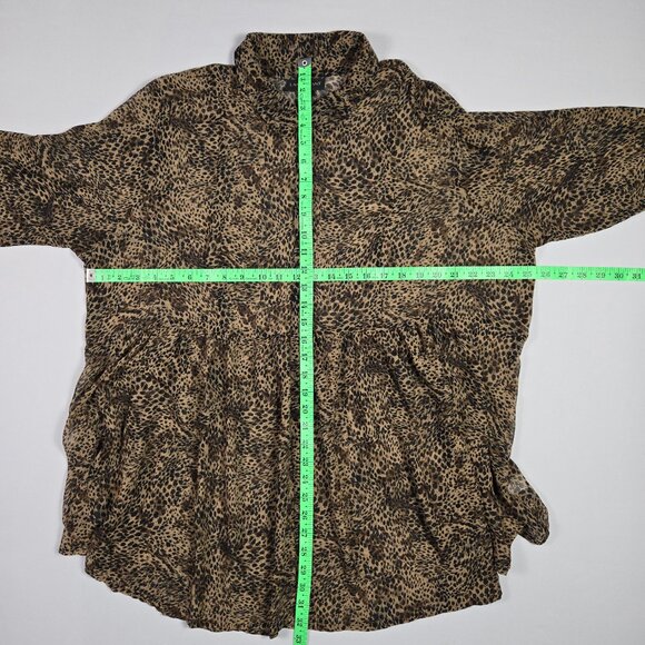 Lane Bryant Animal Print Tunic Top 22/24 Long Sleeve Boho Resort Casual - Picture 11 of 12